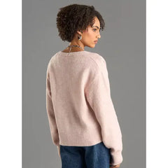 Textured Cardigan with Button Closure Pink