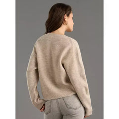 Floral Embroidered Button Through Cardigan brown