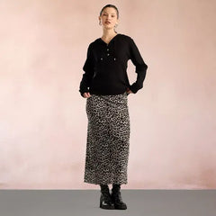 Textured Hooded Jumper black