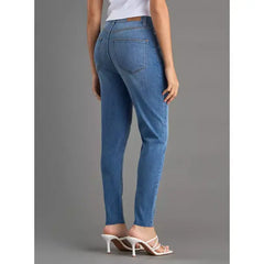 MAX FASHION Plain Skinny Fit Jeans-Blue