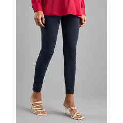 MAX FASHION Plain Maternity Leggings-Blue