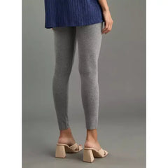 MAX FASHION Plain Maternity Leggings-Gray
