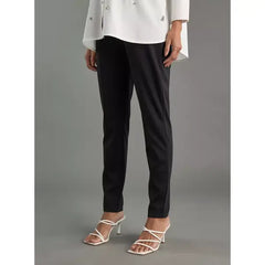 MAX FASHION Plain Ponte Leggings-Black