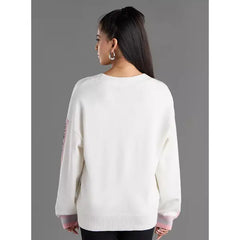 Typographic Print Oversized Cardigan