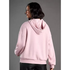 MAX FASHION Hello Kitty Print Hooded Sweatshirt-Pink
