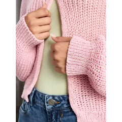 Textured Cardigan Pink