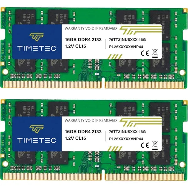 Timetec Premium 32GB KIT (2x16GB) DDR4 2133MHz (PC4-2133P) PC4-17000 SODIMM Laptop RAM – 260-Pin 1.2V CL15 Memory Module for Laptop, Notebook, Mini PC, All-in-One