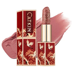 CATKIN Semi-Matte Lipstick Hydrating High Impact Color Infused with Vitamin E and Avocado Oil Smooth Soft Texture Long Lasting Matte Finish