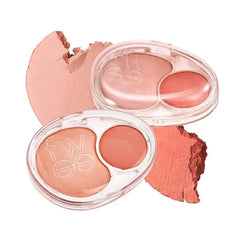 fwee Mellow Dual Blush RD02 Another Me Dual Color, Jelly Texture, 12 Colors, Longwear, Long lasting