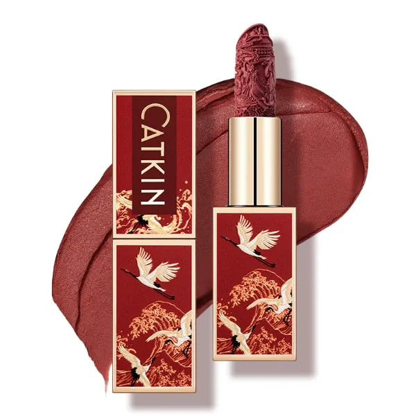 CATKIN Semi-Matte Lipstick Hydrating High Impact Color Infused with Vitamin E and Avocado Oil Smooth Soft Texture Long Lasting Matte Finish