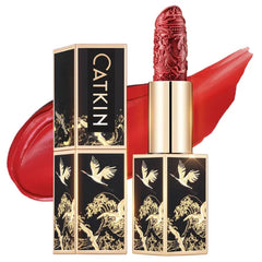 CATKIN Semi-Matte Lipstick Hydrating High Impact Color Infused with Vitamin E and Avocado Oil Smooth Soft Texture Long Lasting Matte Finish