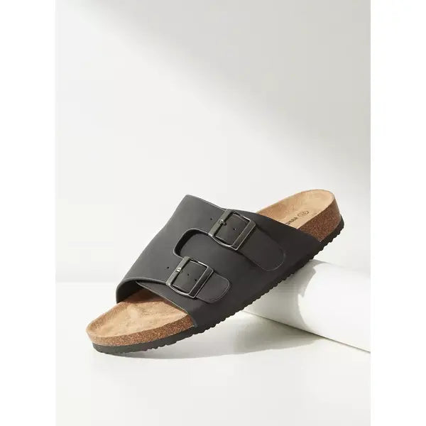 Buckle | Accent Slip-On Sandals - Black