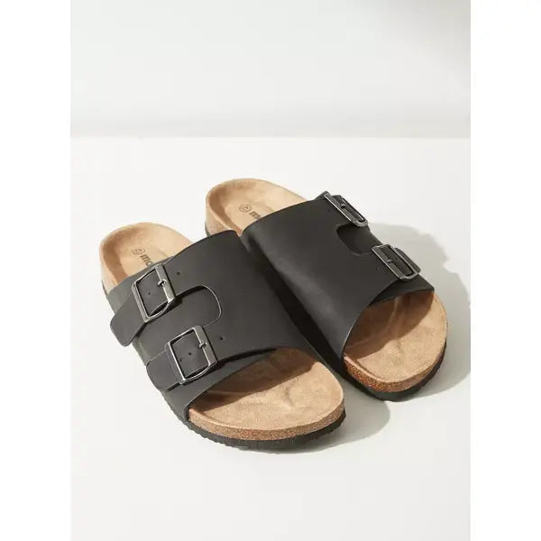 Buckle | Accent Slip-On Sandals - Black