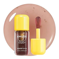 Amuse SEOUL Banana Lip Oil , Moisturizing Lip Oil Stain, Banana Scent, Hydrating Nourishing Crystal Clear Lip Stain, Lightweight Non Sticky Glossy Finish, Korean Beauty Makeup