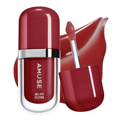 Amuse SEOUL Jel Fit Tinted Lip Gloss, Ultra Shine Plumping Lip Stain, Hydrating Volumizing Lip Tint, Non Sticky, Long Lasting Glossy Finish, K Beauty Makeup High Shine, Buildable Color