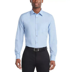 Van Heusen Men's Classic-Fit Point Collar Poplin Dress Shirt