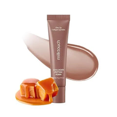MILKTOUCH Vegan Glow Up Collagen Lip Balm Hydrating Lip Care with Collagen, Peptide, PDRN, Cica & Shea Butter for Dry Lips Repair, Anti Aging, Non Sticky Moisturizer for Fuller Lips