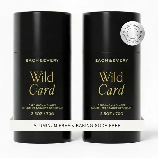 Each & Every Aluminum Free Deodorant for Women & Men - All Natural Deodorant for Sensitive Skin, EWG Verified - Clean, Baking Soda-Free, Plant-Based Fragrance - 2.5oz (2 Pack)