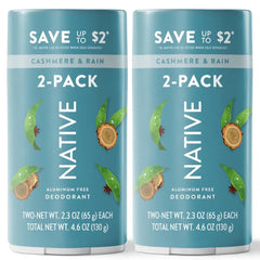 Native Twin Pack Deodorant Bundle - 2 x 2.3 oz, All Day Protection, Aluminum Free, Paraben Free