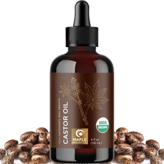 Maple Holistics Oil for Hair Skin & Nails - 100% Pure Organic Oil, Fast Absorbing Hair Body and Face Moisturizer plus Beauty DIYs - 4 Fl Oz