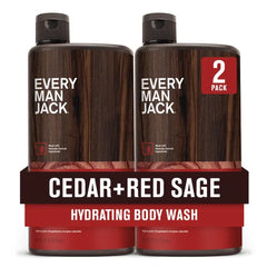 Every Man Jack Hydrating Mens Body Wash for All Skin Types-Cleanse, Nourish, and Hydrate Skin with Naturally Derived Ingredients-Paraben Free, Phthalate Free, Dye Free