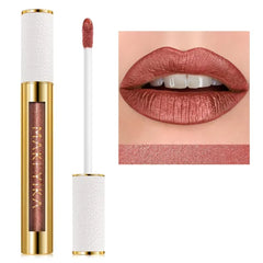 MAKI YIKA Metallic Pink Lipstick Long Lasting Hot Pink Lipsticks for Women, High Shine Glitter Lipstick No Smudge Transferproof Liquid Lip Gloss