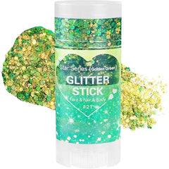 Mysense Carnival White Body Glitter Stick,Face Hair Glitter Gel for Women Kids,Sparkling Mermaid Sequins Chunky Glitter Face Paint Makeup,Singer Concert Outfit Festival Rave Accessories
