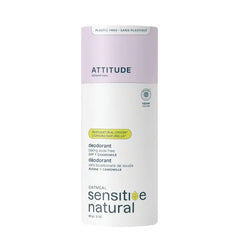 ATTITUDE Baking Soda Free Deodorant for Sensitive Skin, EWG Verified, Aluminum Free, Plastic-Free - 3 Ounces