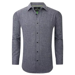 Tom Baine Men's Four-Way Stretch Solid Textured Dress Shirt