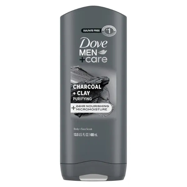 DOVE MEN + CARE Purifying Body and Face Wash with 24-Hour Nourishing Micromoisture Technology Body Wash for Men - 13.5 oz
