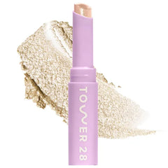 Tower 28 GoGo Cooling Shimmer Eyeshadow Stick - 8-Hour Wear Cream Eyeshadow + Precise Highlighter Stick - Water-Based Eye Makeup for Sensitive Eyes - Microplastic-Free Eye Shadow