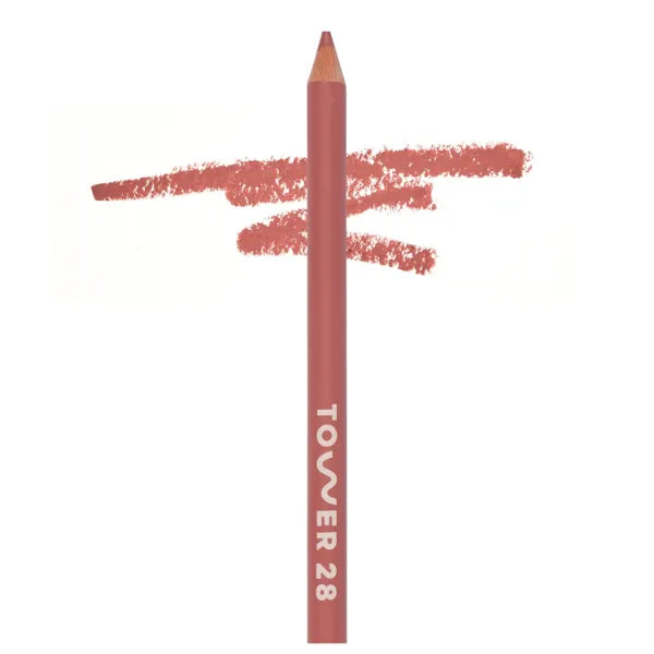 Tower 28 OneLiner - Multi-Use Creamy Lip Liner, Eyeliner & Face Makeup Pencil for Sensitive Skin - Hydrating, Vegan Formula with Shea Butter - Matte, Long-Lasting Finish