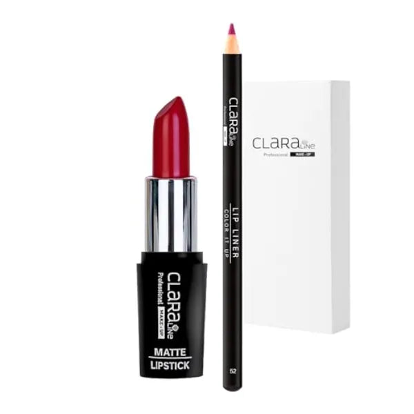 Claraline Lip Kit, Matte Lipstick & Lip Liner