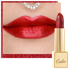 Oulac Lipstick for Women with Metallic 3D Shine Lightweight Hydrating Formula, High Impact Lip Color, Vegan Beauty, Full Coverage Lip Makeup