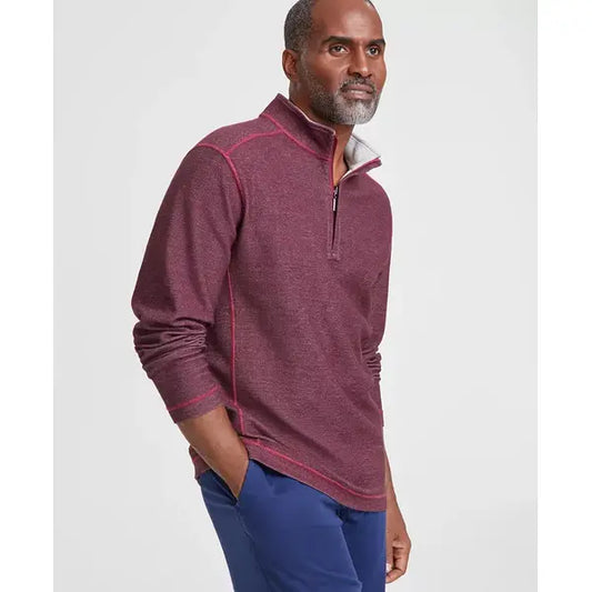Tommy Bahama Men's Bayview Reversible Quarter-Zip Sweater