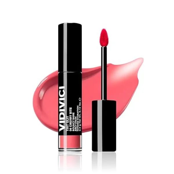 VIDIVICI Tint Glit Lip Tint Lightweight Glossy Lip Tint, Sheer Shine & Hydration, Non Sticky Comfortable Wear, 0.12 oz
