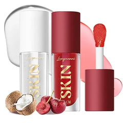 BANGFENG Lip Glow Oil – Hydrating, Non-Sticky Plumping Lip Gloss & Tinted Lip Balm | Long-Lasting Moisturizing Shine, Big Brush Head
