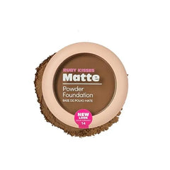 Ruby Kisses Face Powder Foundation, Pressed Compact Makeup Setting Powder, Full Coverage Matte Lightweight, Long-Lasting, Perfect Finishing Powder, Convenient, Sponge & Mirror Included