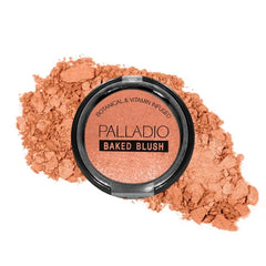 Palladio Baked Blush, Highly Pigmented Shimmery Formula, Easy to Blend and Highly Buildable, Apply Dry for a Natural Glow or Wet for a Dramatic Luminous Look, Long Lasting for All day Wear