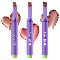 Glam Code Tinted Lip Balm Trio, Moisturizing Lipstick with Shea Butter, Hydrating Lip Makeup Set for Women & Girls, Vegan Formula, Cream Finish, Cruelty-free (3-Count)
