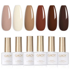 GAOY 6-Color Soak-Off UV Gel Nail Polish Sets