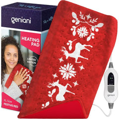 Geniani XL Electric Heating Pad 12"×24", Heat Pad for Neck, Shoulders and Muscle Pain with Auto Shut off