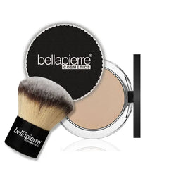 bellapierre Compact Mineral Foundation SPF 15 with Kabuki Brush | Vegan & Cruelty Free, Hypoallergenic, Full Coverage - 10 Grams