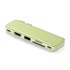 Satechi 6-in-2 USB-C Snap Hub, 4K/60Hz HDMI, for MacBook Neo | USB hub, 45W PD pass-through charging, SD & microSD card readers, 5 Gbps Type-A/Type-C data, for MacBook Neo