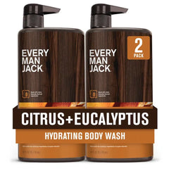 Every Man Jack Hydrating Mens Body Wash for All Skin Types-Cleanse, Nourish, and Hydrate Skin with Naturally Derived Ingredients-Paraben Free, Phthalate Free, Dye Free