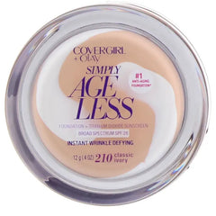 COVERGIRL Simply Ageless Instant Wrinkle Defying Foundation, SPF 28, Hyaluronic Complex & Vitamin C