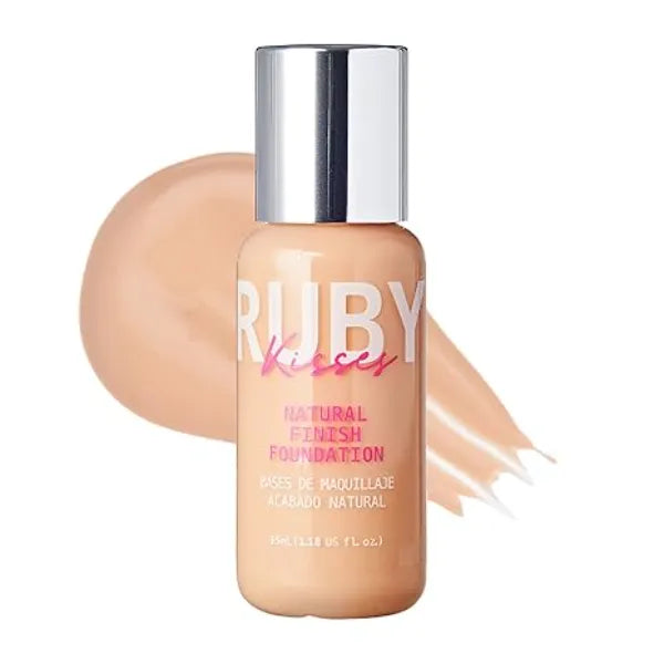 Ruby Kisses Liquid Foundation Medium Coverage, Lightweight, Natural Finish, Face Makeup for All Skin Type, Korean Makeup