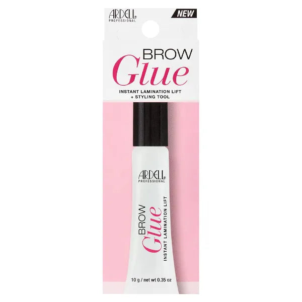 Ardell Brow Glue Eyebrow Gel for Instant Lamination Lift with Styling Brush, All day Extreme Hold Brow Gel for Fluffy Defined Brows, 0.35 oz