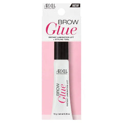 Ardell Brow Glue Eyebrow Gel for Instant Lamination Lift with Styling Brush, All day Extreme Hold Brow Gel for Fluffy Defined Brows, 0.35 oz
