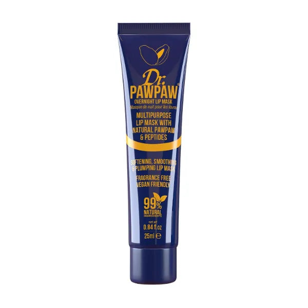 Dr. PawPaw Multipurpose Overnight Lip Mask Lip Sleeping Mask with Peptides Natural Lip Moisturizer for Plumper Lip